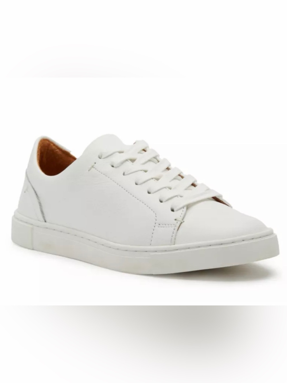 Frye Ivy Low Lace White Leather Low-Top Sneakers Size 6